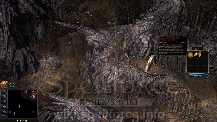 Old Orc main camp [Greataxe of the Chieftain - Bottom of the Head]